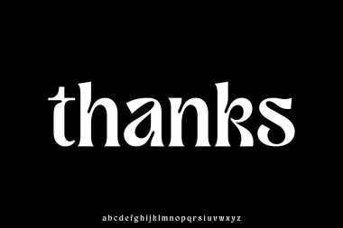 Eşsiz modern trend serif mürekkep tuzağı alfabesi yazı tipi vektörü