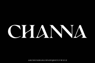 Eşsiz dekoratif serif alfabesi yazı tipi vektör çizimi