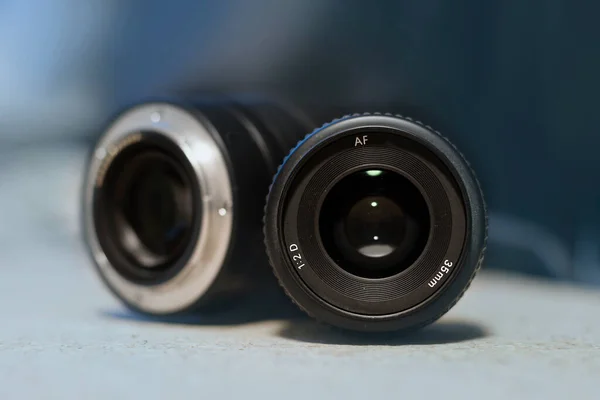 Bir Kamera Lensini Kapat — Stok fotoğraf
