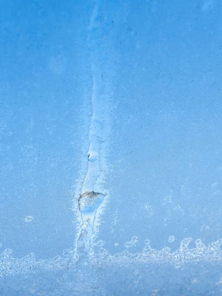 Lód Oknie Mrozie — Zdjęcie stockowe