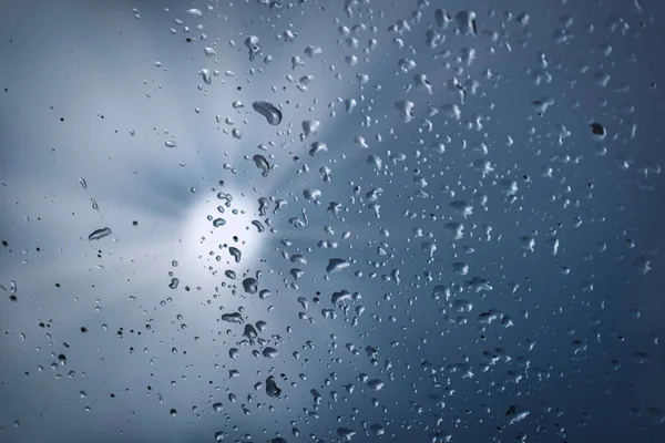 Krople Deszczu Szklane Okno Abstrakcyjne Tło — Zdjęcie stockowe