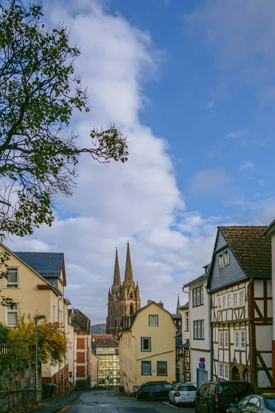 Vista Panorámica Hermosa Arquitectura Medieval Elisabethkirche —  Fotos de Stock