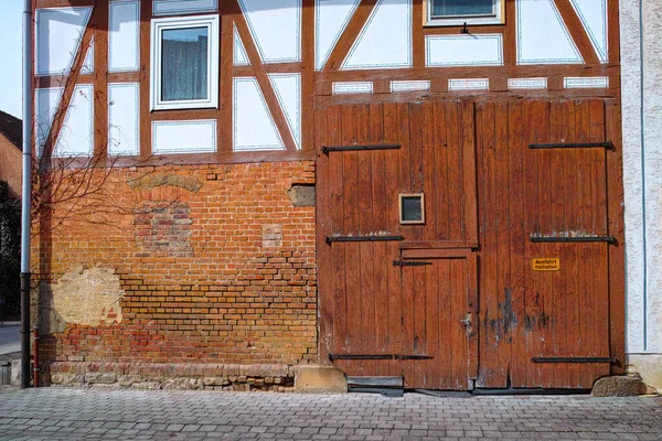 Old Wooden Door City — Stock Photo, Image