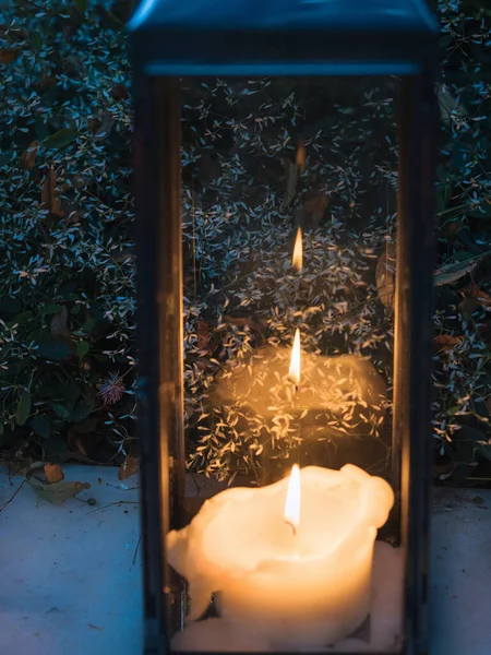 Вечернее Настроение Могила Свет Лампе — стоковое фото