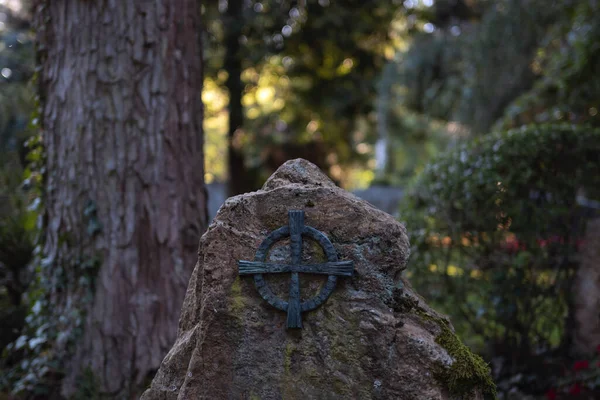 Каменный Крест Кладбище — стоковое фото
