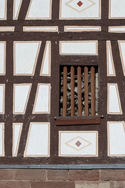 Schönes Altes Fachwerkhaus Fenster — Stockfoto
