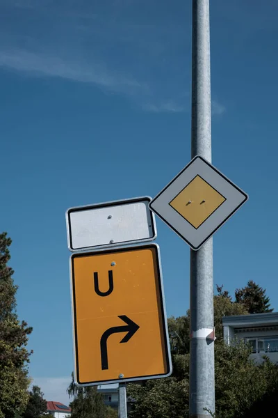 Road Signs Detour Sign — Stock Photo, Image