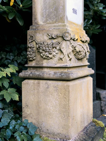 Grave Site Fine Stone Carving Marburg Ockershausen Largest Park Cemetery — Stock fotografie