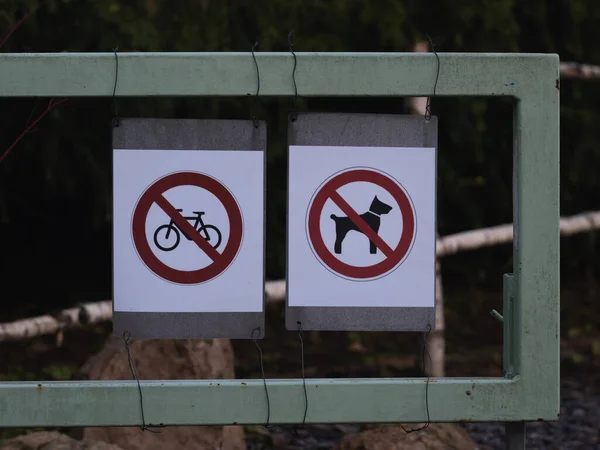 No dogs or bikes allowed, prohibition signs, we all love them
