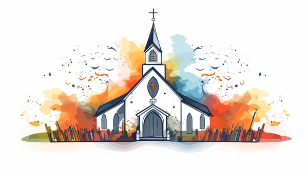 religion Christians worship praise church vector illustration