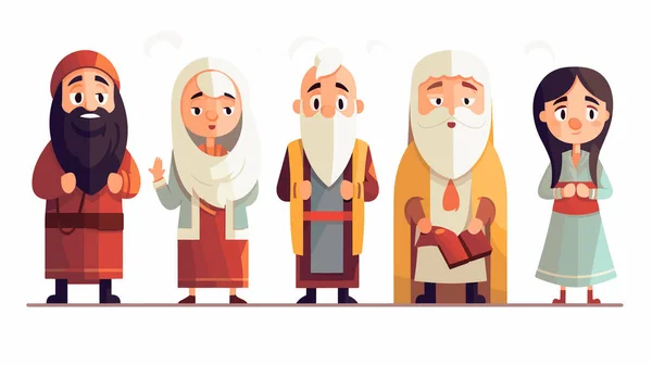 religion Christians worship praise cute vector illustration