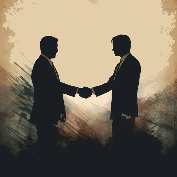 business handshake deal silhouette distressed re