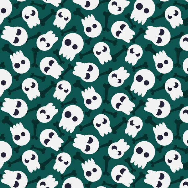 Patrón Sin Costura Halloween Con Fantasmas — Vector de stock