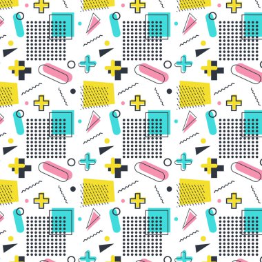 Şeffaf arkaplan, vektör grafikleri, vektör geometrik şekilleri, ambalaj için retro, vintage biçimindeki patern