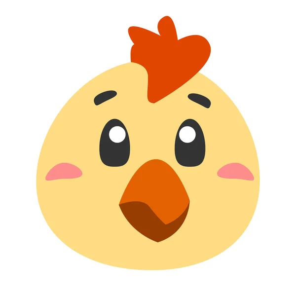 Χαριτωμένο Ζώο Εικονίδιο Κοτόπουλο Επίπεδη Απεικόνιση Για Σχεδιασμό Σας Επίπεδη — Διανυσματικό Αρχείο