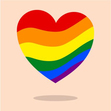 Igbt Heart, Rainbow, vektör, topluluk ikonu, eşcinsel aşk
