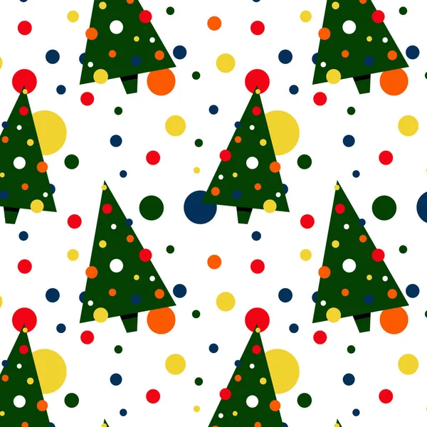 Motifs Vectoriels Sans Couture Noël Nouvel Arbre Sapin Sapin Pansement — Image vectorielle