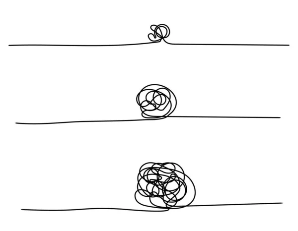 Сложная Линия Сложный Способ Грязная Идея Мячом Идея Загрузки Процесса — стоковый вектор