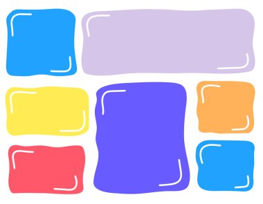 El çizimi alıntılar. Tırnak içinde şablon. İzole edilmiş mesaj alanı. Metin için konuşma balonu. Şeffaf bir arkaplanda vektör illüstrasyonu.