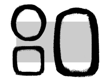 Geometrik çerçeve darbeleri. Boş kenarlıkların, çerçevelerin toplanması. Gürültü elementli tasarım için vektör şekilleri