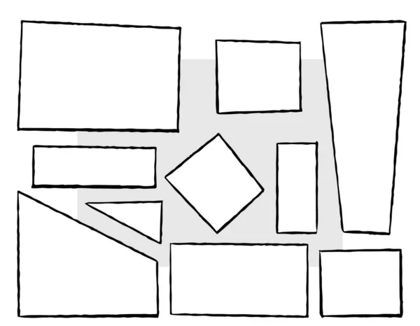 Ensemble Zones Texte Dessinées Main Graphiques Vectoriels Nuages Pour Les — Image vectorielle