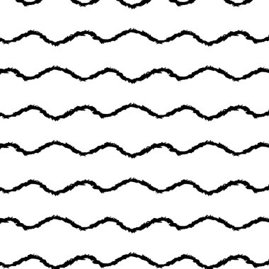 Soyut grunge tarzında Zig Zag vektörsüz desen. Tebrik kartı ve tekstil için Geometrik çizgiler teknolojisi.