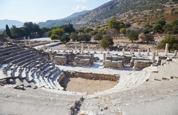 The Bouleuterion of Ancient Ephesus, is where local administrative meetings were held. With its semicircular seating arrangement, it closely resembles a theater but on a smaller scale.