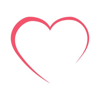 Love Heart Sembol Simgeleri. Sevgililer Günü için tasarım ögeleri beyaz arkaplanda izole edilmiş ve düzenlenmesi kolay.