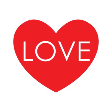 Love Heart Sembol Simgeleri. Sevgililer Günü için tasarım ögeleri beyaz arkaplanda izole edilmiş ve düzenlenmesi kolay.