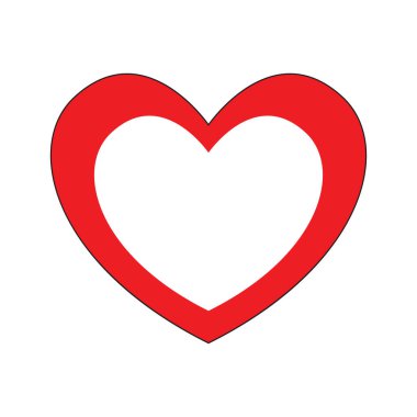 Love Heart Sembol Simgeleri. Sevgililer Günü için tasarım ögeleri beyaz arkaplanda izole edilmiş ve düzenlenmesi kolay.