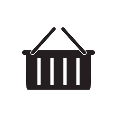 Alışveriş arabası ikonu. düz dizayn vektörü. Sembol dükkanı ve satış tabelası.