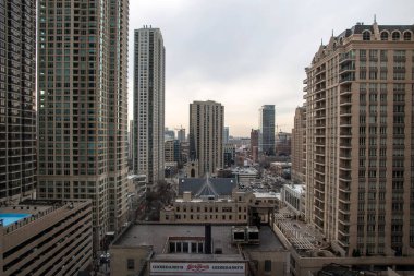 CHICAGO, ILLINOIS, UNITED STATES - Dec 12, 2015: View of Chicagos prominent downtown homes and skyscrapers.