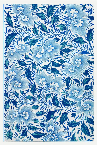 青と白の花のデザイン — ストック写真