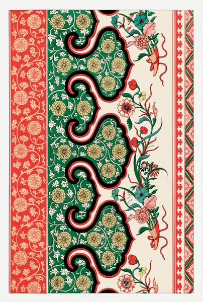 Beautiful floral design. Oriental floral pattern.