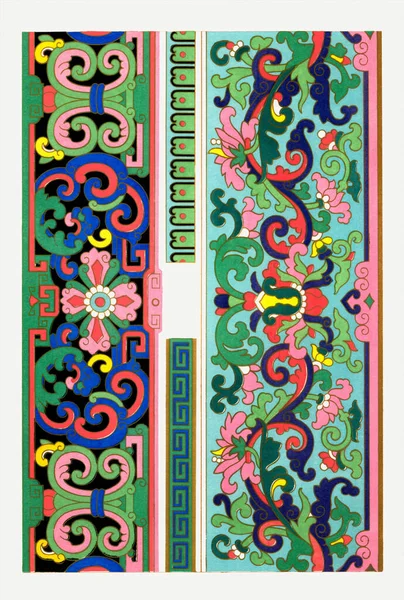 Beautiful floral design. Oriental floral pattern.