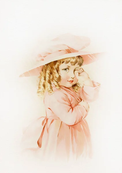 Victorian Tyttö Pehmeä Pastellivärit Ajaton Kuvaus Viattomuudesta Armosta — kuvapankkivalokuva