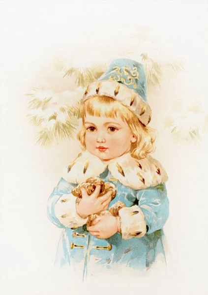 Victorian Girl Soft Pastel Hues Timeless Portrayal Innocence Grace — Stock Photo, Image