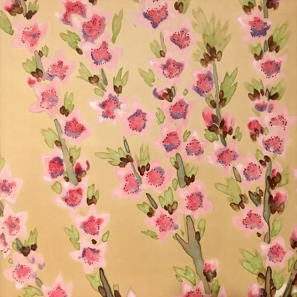 Orientální Květinové Akvarel Design Texturovaném Pozadí Digitální Malba Ideální Pro — Stock fotografie