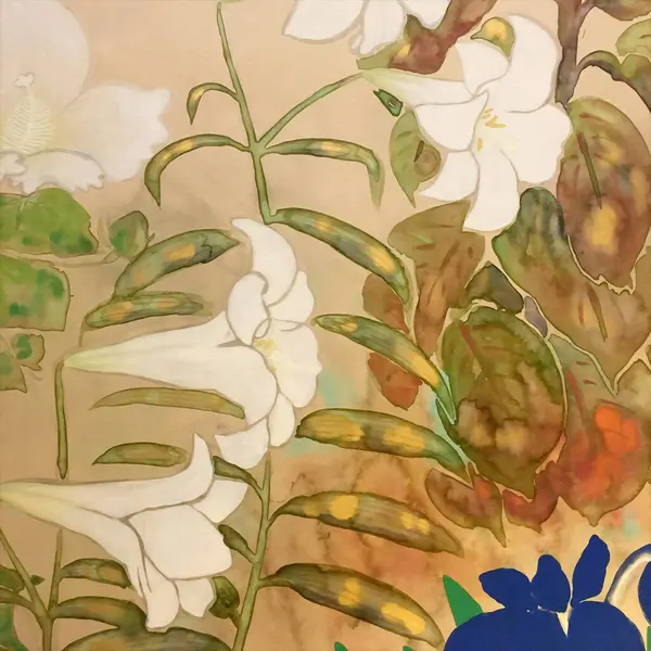 Orientální Květinové Akvarel Design Texturovaném Pozadí Digitální Malba Ideální Pro — Stock fotografie