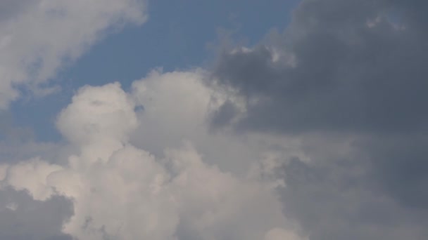 Облака Движутся Небу Дождливый Летний День Грозовые Облака Воздухе День — стоковое видео