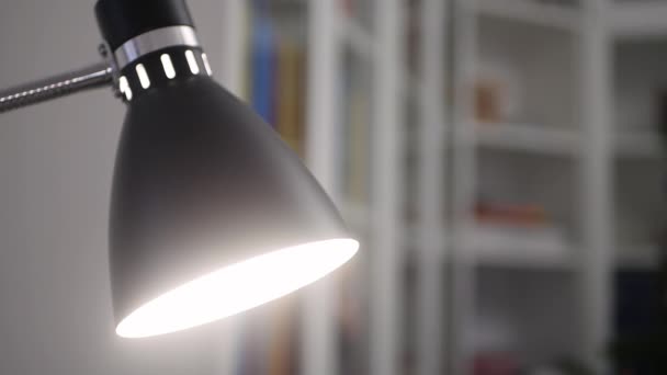 Shooting Person Turning Led Light Lamp Shutting Light Concept Energy — Vídeo de Stock