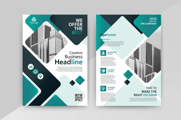 Business Abstract Vector Template Brochure Annualreport Περιοδικό Αφίσα Εταιρική Παρουσίαση — Διανυσματικό Αρχείο