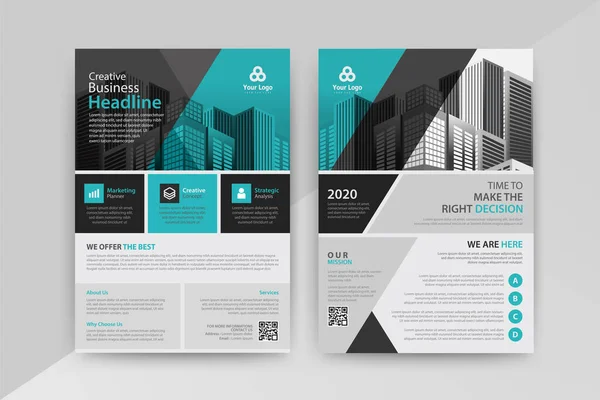 Business Abstract Vector Template Voor Brochure Jaarverslag Tijdschrift Affiche Corporate — Stockvector