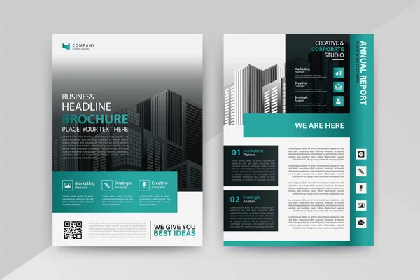 Modello Vettoriale Astratto Business Brochure Annualreport Magazine Poster Presentazione Aziendale — Vettoriale Stock