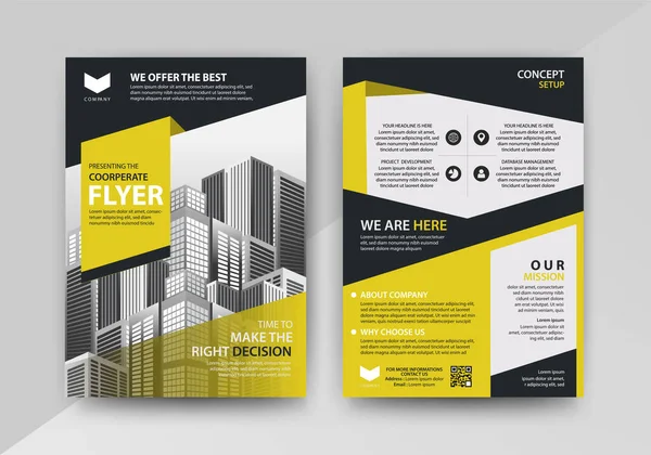 Geschäftsabstrakt Vektorvorlage Für Broschüre Jahresbericht Magazin Poster Unternehmenspräsentation Portfolio Flyer — Stockvektor