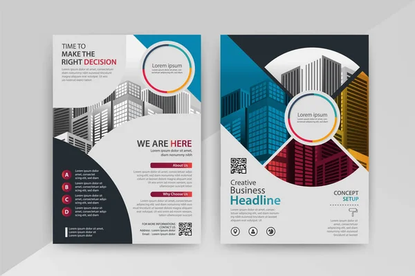Business Abstract Vector Template Brochure Annualreport Rivista Manifesto Presentazione Societaria — Vettoriale Stock