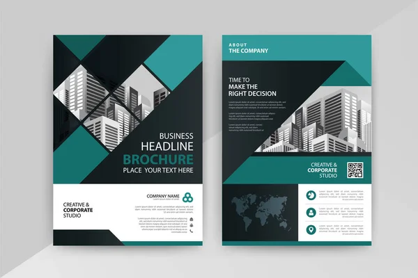 Business Abstract Vector Template Voor Brochure Jaarverslag Magazine Affiche Corporate — Stockvector