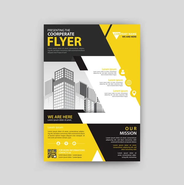 Broşür Yıllık Rapor Dergi Poster Kurumsal Sunum Portföy Flyer Piyasa — Stok Vektör