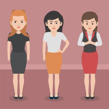 Çizgi film karakteri için iş kadını. Eps 10 - Vektör