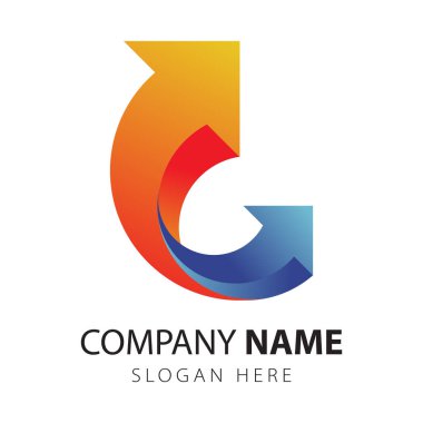 Ok vektör illüstrasyon simgesi Logo Şablonu tasarımı. Vektör